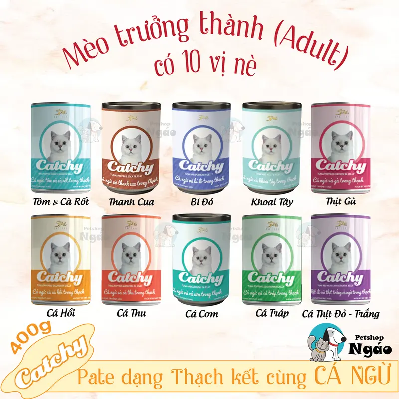 Pate thức ăn cho mèo Catchy 400gr __ 3