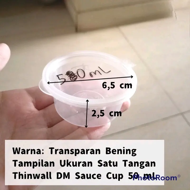 thinwall DM sauce cup 50ML -isi per pack 50 PCS sauce container 1