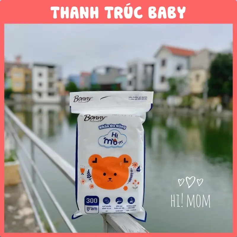 Combo 3 Gói Khăn Khô Đa Năng Hi! Mom, Bonny - Loại 300g - An Toàn, Tiện Lợi 1