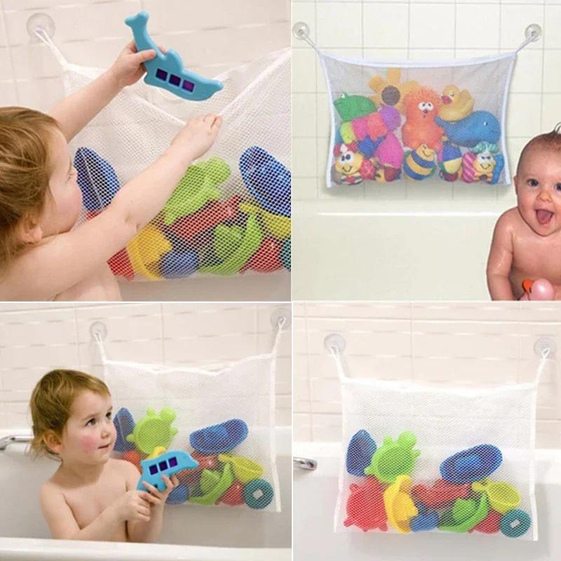 Product Introduction of Baby Bathroom Mesh Bath Bag Kids Cartoon Basket Net Children's Games Network Waterproof Cloth Sand Toys Beach Storage Organizer 10
