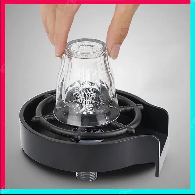 Bộ Dụng Cụ Rửa Ly Cốc Vòi Phun Nước Tự Động Tiện Lợi Sạch Sẽ 0