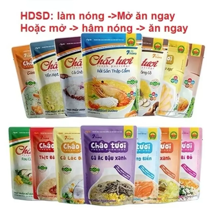 [Kèm quà]14 Cháo tươi Cây thị 240g cho bé thơm ngon date mới nhất cháo  ăn dặm đóng  gói