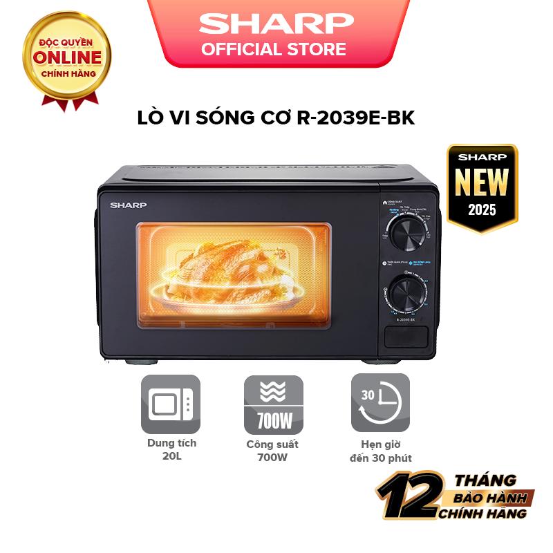Lò Vi Sóng Sharp R-2039E-BK 20L - Cơ, Bền Bỉ, Dễ Dùng