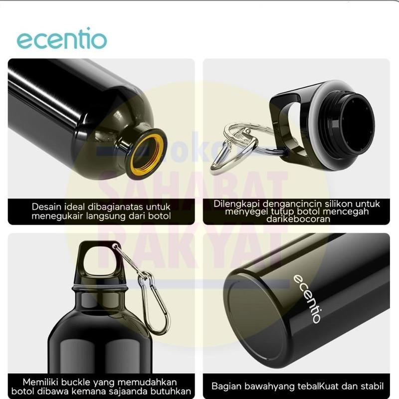 Botol Olahraga/Tumbler/Sports Cup Aluminium Ecentio 750ml & 1000ml 3