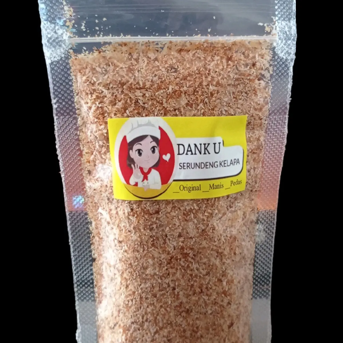 Serundeng Kelapa Asli 50gr - Original,  Manis,  Pedas
