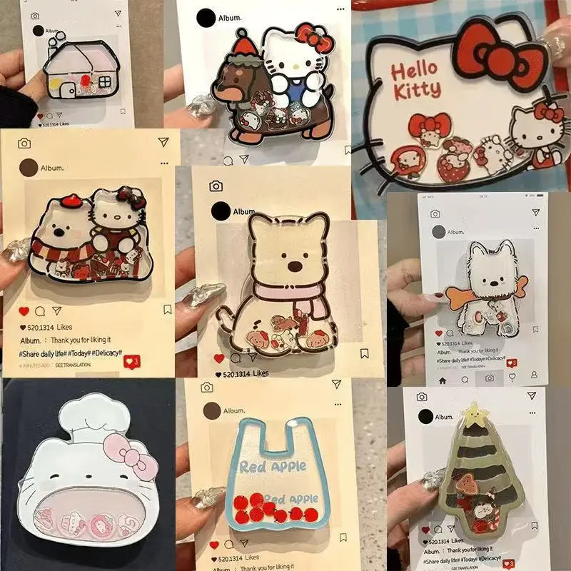 Ốp Điện Thoại Túi Khí Âm Nhạc Đu Đưa, Thiết Kế Cây Thông Noel Kitty Dễ Thương, Có Giá Đỡ Và Keo, Co Giãn Hoạt Hình, Cầm Tay Và Có Thể Chảy 0