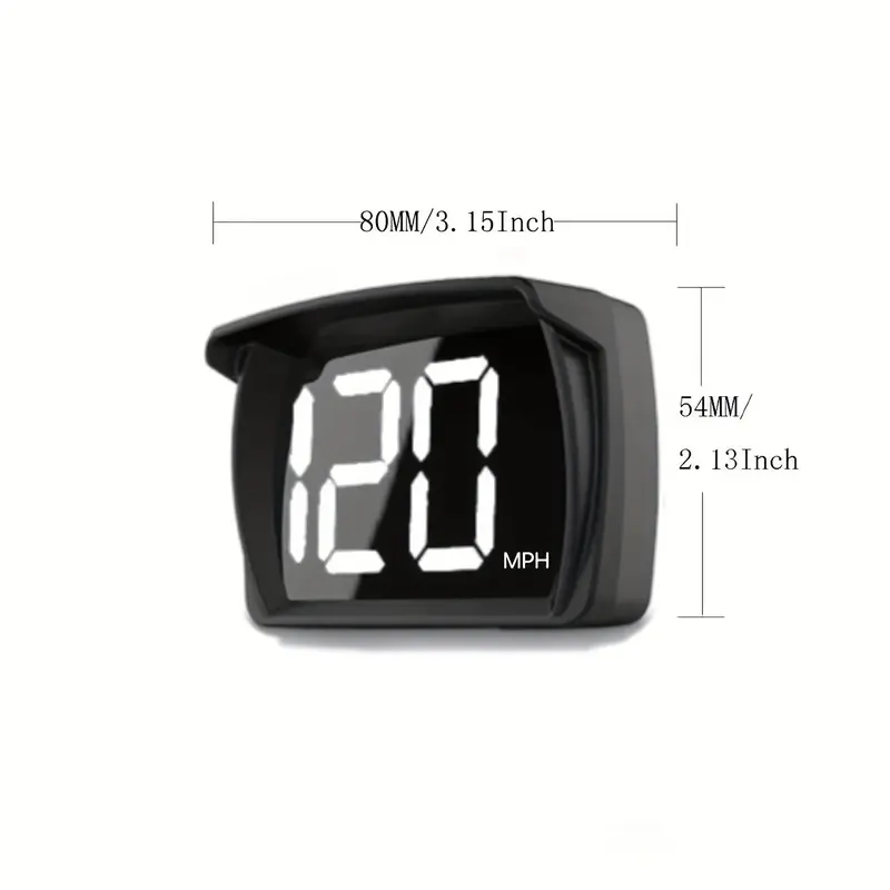 Đồng Hồ Tốc Độ GPS Kỹ Thuật Số, Tốc Độ MPH Hoặc Tốc Độ KM / H, Màn Hình HUD Head Up Thông Dụng Cho Xe Hơi, Hướng Lái La Bàn, Nhắc Nhở Lái Xe Mệt Mỏi 1