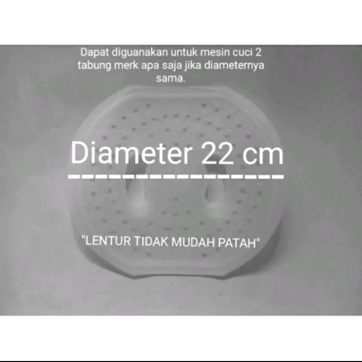 Tutup Penutup Spin Spiner Spinner Tabung Pengering Spare Part Suku Cadang Asesoris Aksesoris Acecoris Mesin Cuci Manual 2 Dua Tabung Ukuran Diameter 22 Cm Oval Lonjong 0