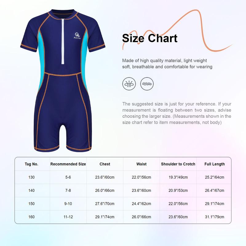 Jizyo Girls Boys Swimming Costume for Surfing Diving Kids Rash Guard Swimsuit UPF 50+ Bathing Suit 8