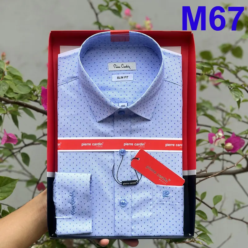 Áo Sơ Mi Pierre Cardin, Áo Sơ Mi Công Sở Dài Tay Trắng Trơn Sang Trọng Tinh Tế, Cúc Khắc Chữ Mẫu Mới 2025 5
