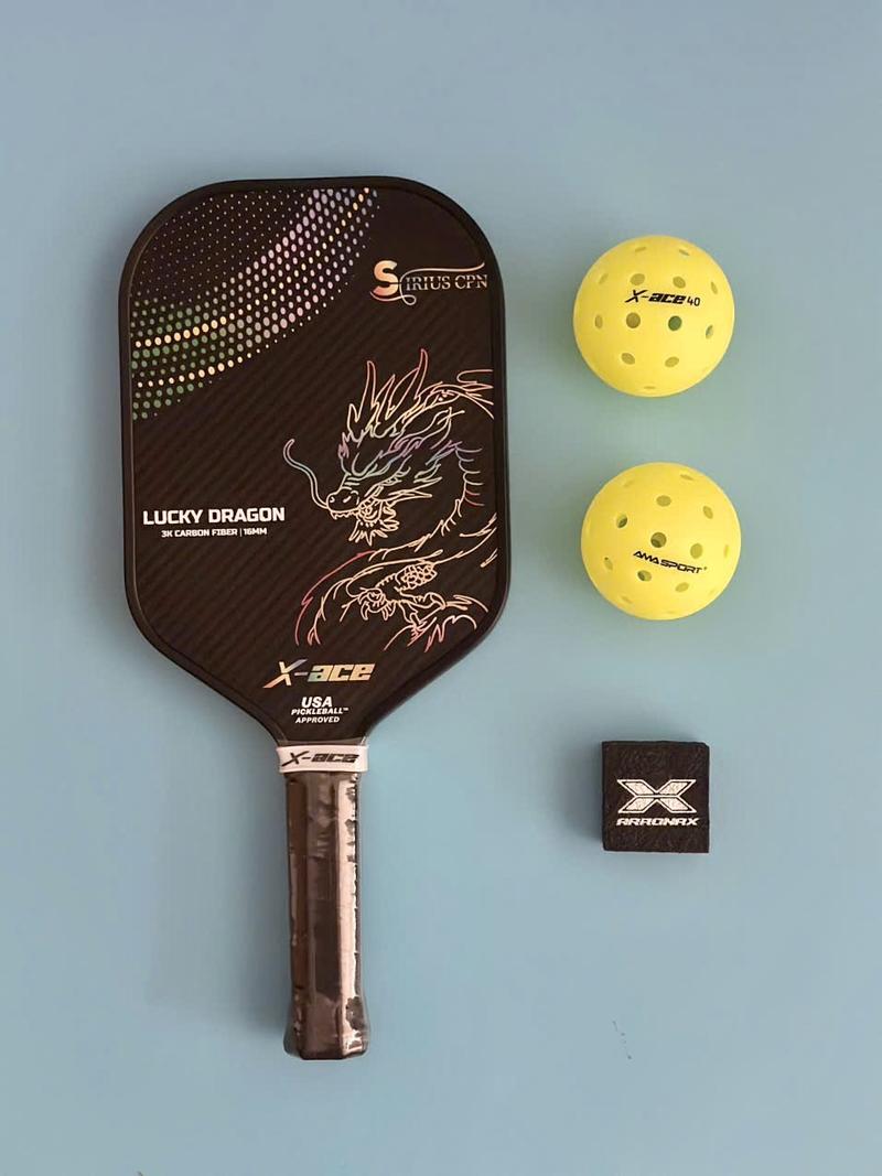 Product Introduction of Vợt pickeball ACE DRAGON 3k phiên bản đặc biệt,chế tạo sợi carbon 3k cao cấp,siêu bền,siêu nhẹ,phù hợp cho người mới chơi,hàng chính hãng.COMBO mua 1 vợt tặng 1 bọc đầu vợt,2 bóng trị giá 150k 7