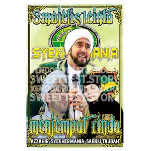 TERLARIS & TERMURAH BENDERA SYEKHERMANIA UK 120x80cm PROSES 1 HARI JADI DAN DI KIRIM. FULL PRINTING & FREE STIKER.KUALITAS TERBAIK,DESIGN TERBARU