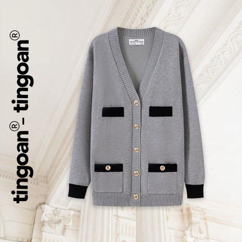 TINGOAN x TIKTOKSHOP- Áo khoác cardigan len xù viền túi NAOMI CARDIGAN