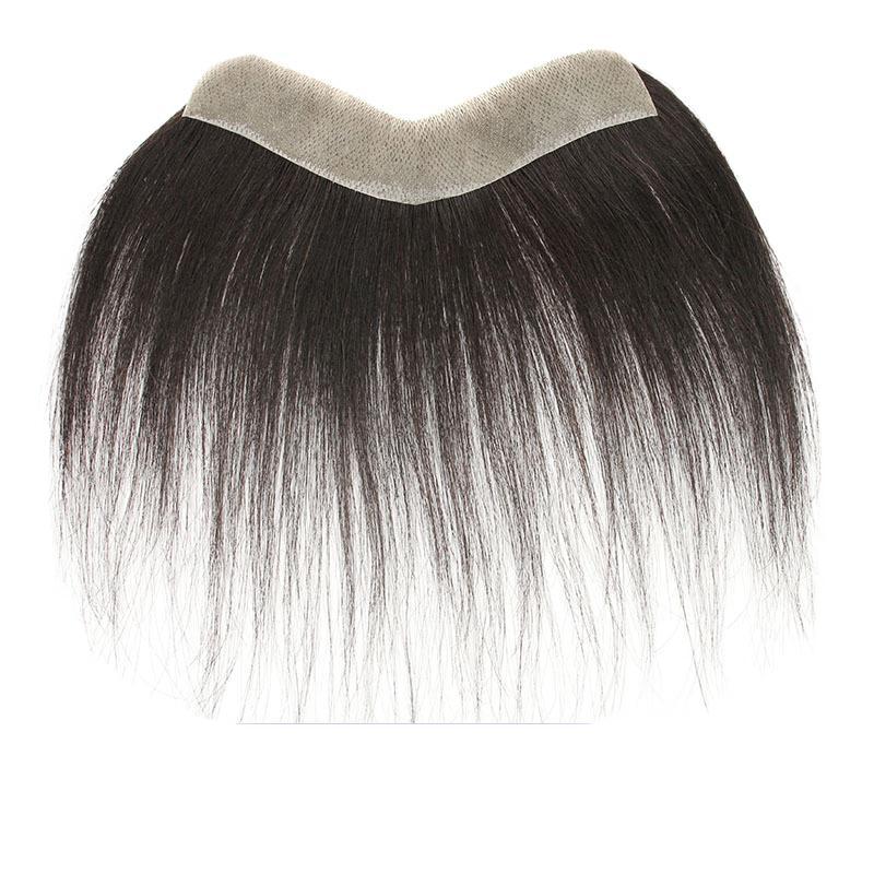 Hairline Fake Hair Patch For Men And Women Invisible Forehead Hairline Fake Bangs Bio-scalp Real Hair Stickers Wig Piece 3