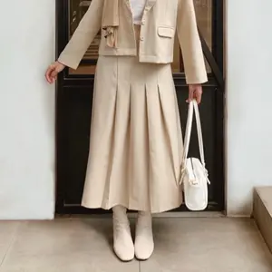 Hi.PRIMA Meira Skirt Ankle Skirt Cotton Eve Rok Lipit Minimalis