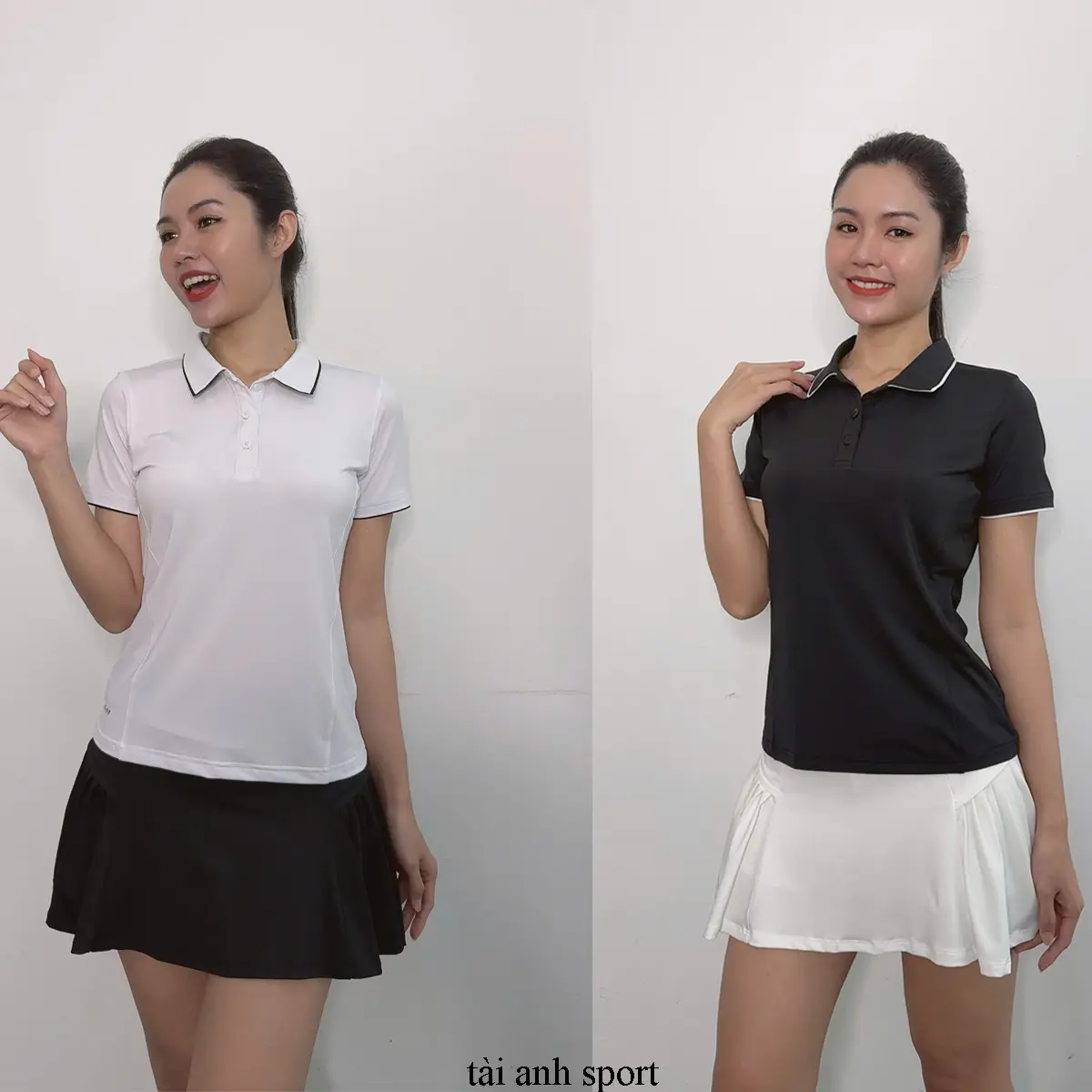 Áo thể thao nữ tay ngắn tập Gym, Yoga, Tennis, Cầu lông, Golf, Pickleball chất thun co giãn 4 chiều Trang Phục Sport