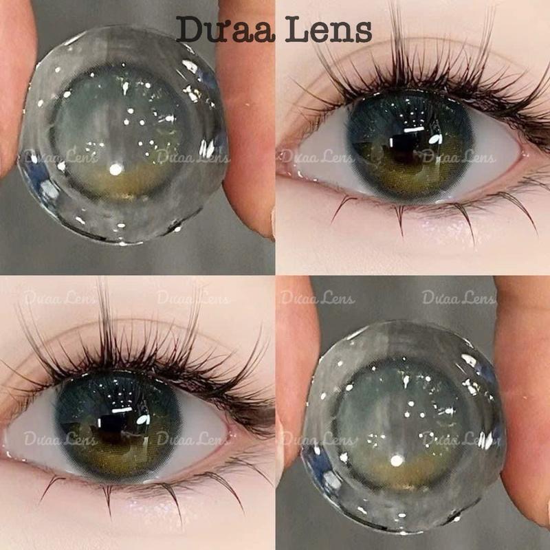 DƯAA LENS Kính Áp Tròng Tone Douyin Sparkling Tears Brown Giãn Nhỏ 0 Độ mắt ướt