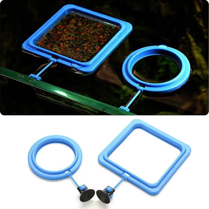 Product Introduction of Feeding Ring Aquarium Fish Tank Station Floating Food Tary Feeder Square/Circle Drop shipping 10