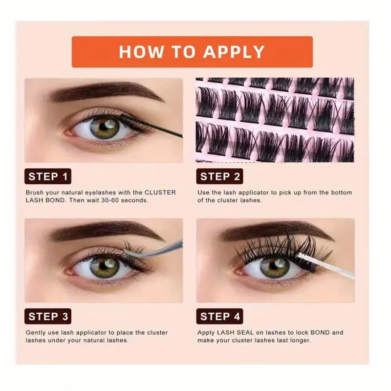 Individual False Eyelashes, 1 Box Natural Curling Eye Makeup Lashes, Full Volume Eyelash for Lashes Extensions, Volumized False Eyelashes for Women and Girls Eye Makeup Enhancement 8