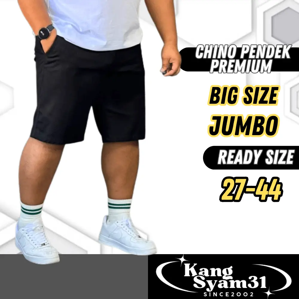 Celana Chino Pendek Jumbo Big size 27-44 Streach Melar Cowok/Celana Pendek Pria Jumbo