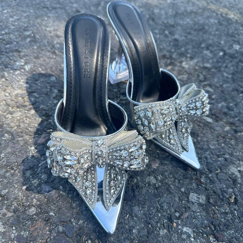  Giày cao gót mũi nhọn NƠ VIP GÓT MIKA gót cao 7cm 9cm dành cho nàng đi chơi đi tiệc đây ạ 