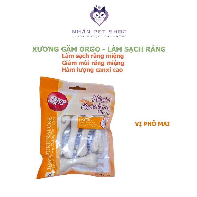 Bánh xương Orgo bổ sung Canxi gặm sạch răng thơm miệng cho bé cún gói 90g - Nhàn Pet Shop 3
