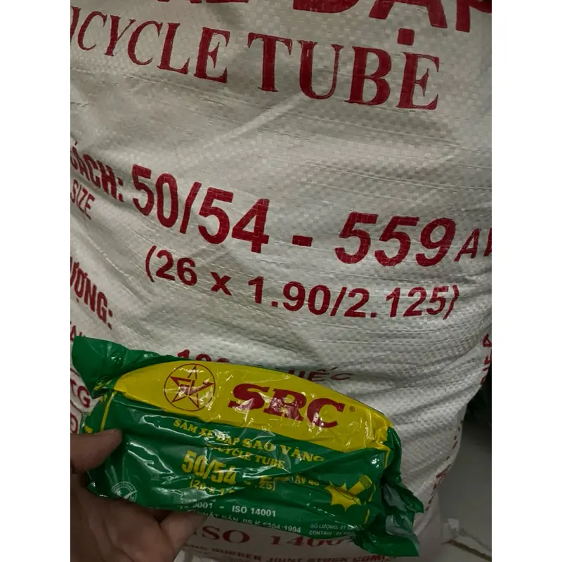 Lốp Vỏ săn ruột xe đạp địa hình cỡ 26x1.95 và 24x1.95 chính hãng SRC cao su Sao Vàng 6
