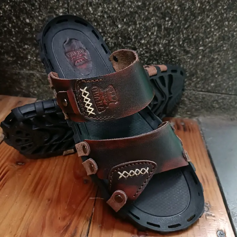SANDAL KULIT PRIA OBARA.021 - KULIT SAPI ASLI 100% ( PRODUKSI SENDIRI ) 2