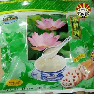 [Herbal] MONSTA BUBUK TERATAI Minuman Serbuk Pati Akar isi 10 sachet @ 30 gr Bubur INSTANT Air Drink