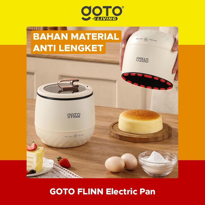 Goto [COD] Flinn Panci Listrik Elektrik 1.6L Fry Pan Penanak Nasi Serbaguna 5