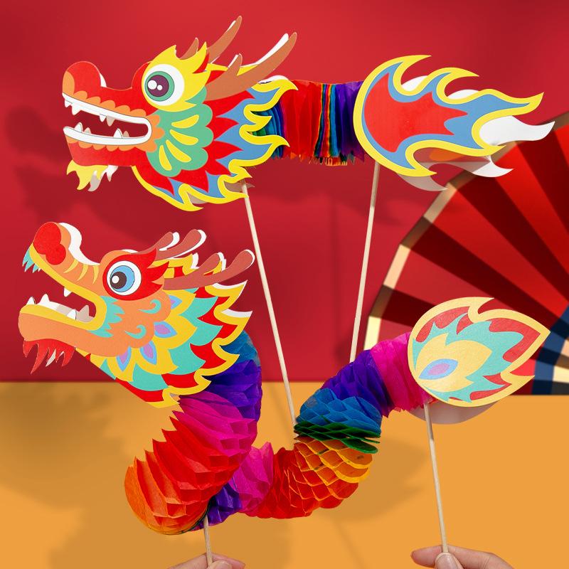 Bao bì thủ công, tự làm, cho trẻ em, cho năm mới Đồ Chơi Múa Rồng, Thiết Kế Sáng Tạo lục  lạc  cầm  tay  cho  bé 5