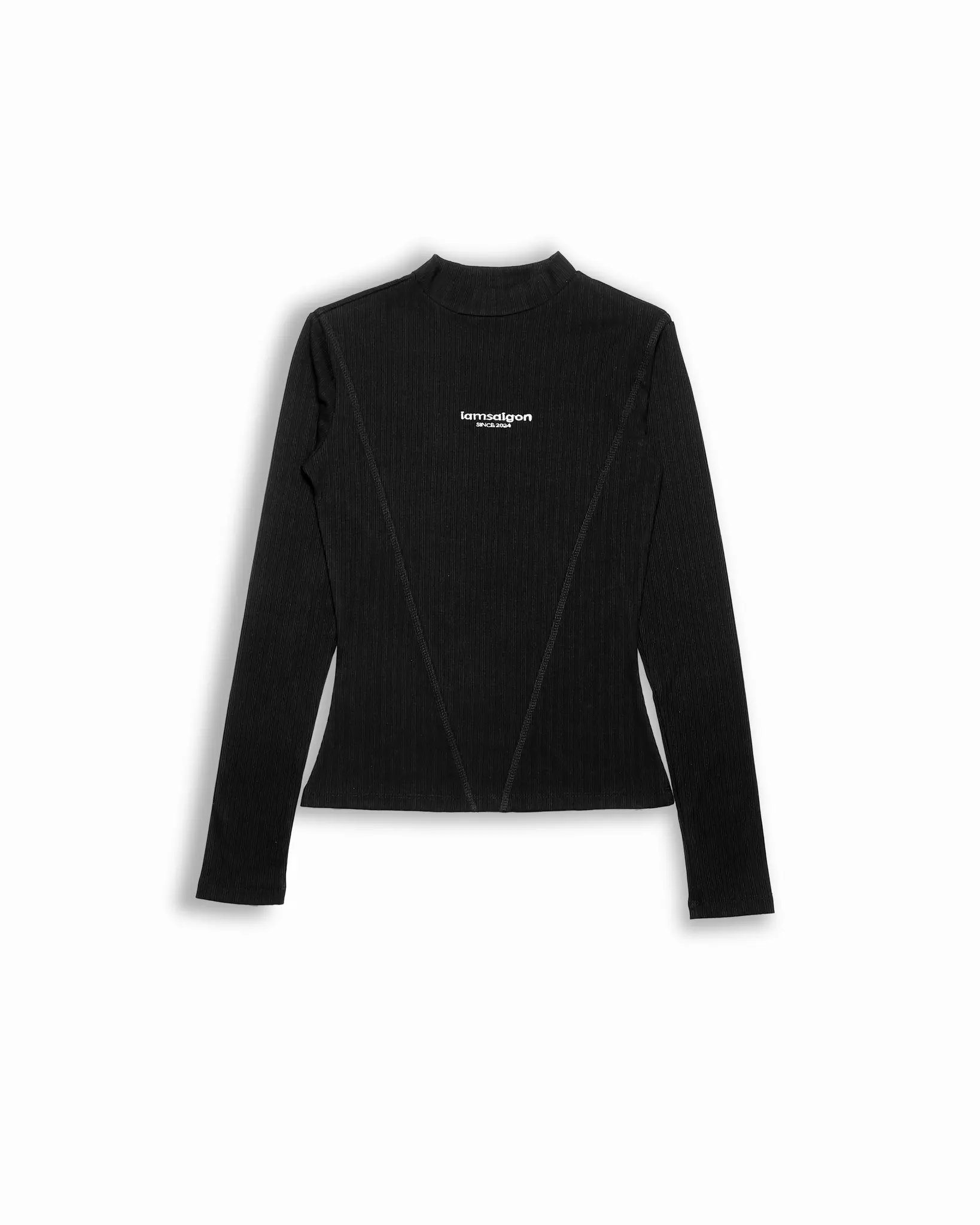 iamsaigon -  Áo Tay Dài Cổ Cao Ôm Body W24 - HIGH NECK LONG T-SHIRT W24
