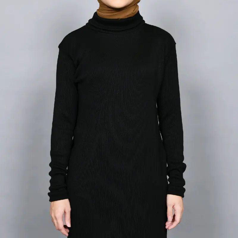 Alanna dress knit - iner manset lengan panjang kerah turtleneck - maternity dres premium bumil friendly Cotton Hamil 3