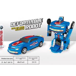 High-Quality Alloy Car Marvel Simulation Electric Universal Captain America Transforming Car Robot with Music and Lights bumblebee  transformer
