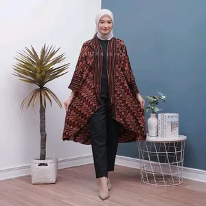 outter paris coklat Slim-fitting