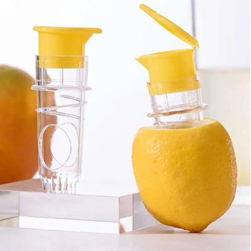 Manual Lemon Orange Juicer, 1/2 Counts Portable Manual Mini Lemon Squeezer with Filter, Fruit & Vegetable Juicer, Kitchen Utensils & Gadgets