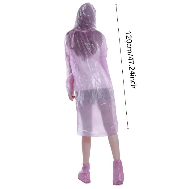 Disposable Raincoat, 6pcs Random Color Disposable Raincoat, Portable Lightweight Rainproof Raincoat, Quick-dry Waterproof Raincoat for Outdoor Camping Hiking 1