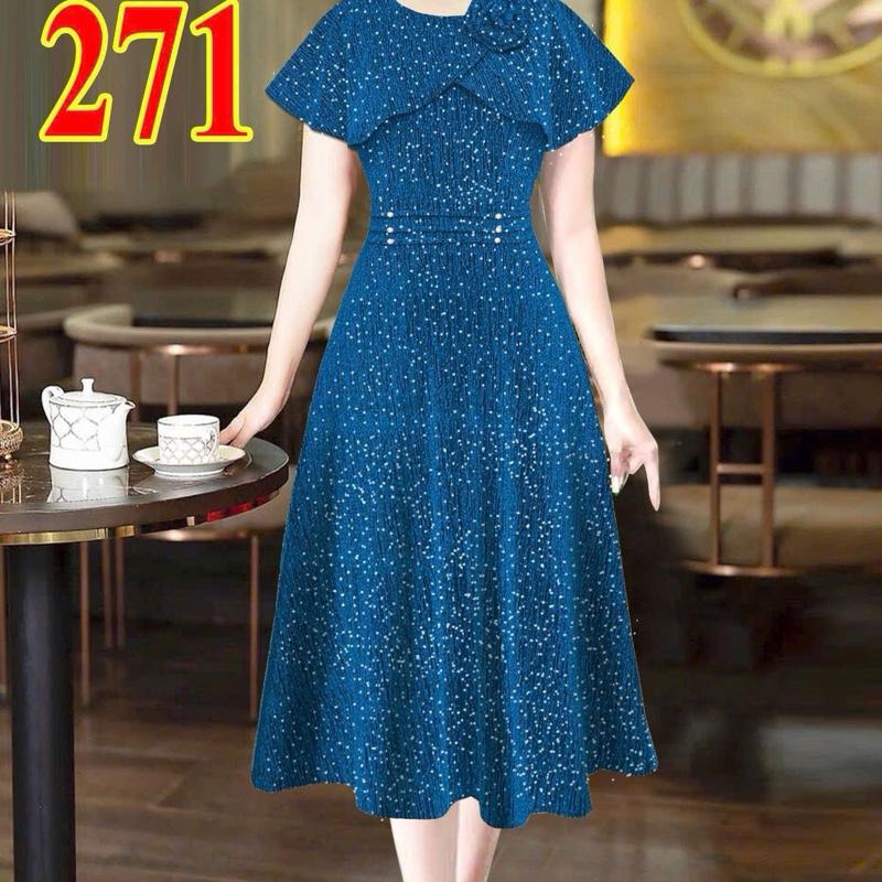 M271 Đầm xinh tặng mẹ chất thun nhủ dệt kim cao cấp 4