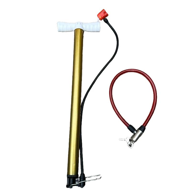 Combo 51k 2 Sản Phẩm: Bơm Xe Đạp Không Bình Nén Khí + Ổ Khóa Dây Xe Đạp Tiết Kiệm Chi Phí máy bơm hơi