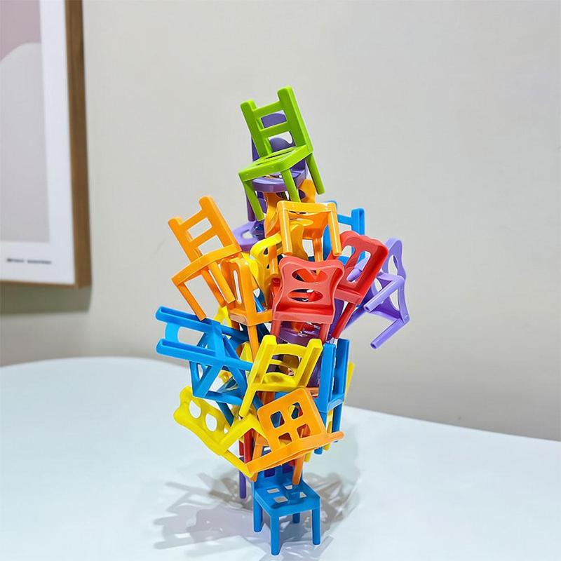 Product Introduction of Colorful Family Board Game A Strategic Educational Toy for Kids Balance Chairs on a Desk to Win N6H3 28