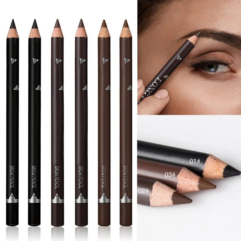 Product Introduction of Two in One Multifunctional Eyebrow Pencil Eyeliner Pencil Waterproof Sweat Proof Anti-blooming Black Brown Cosmetic Tool 10