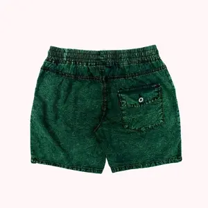 (BB 80-140 KG)Celana Pendek Jumbo Sandwash jeans Pendek Pria Super Jumbo Celana Brodshot Santai Denim