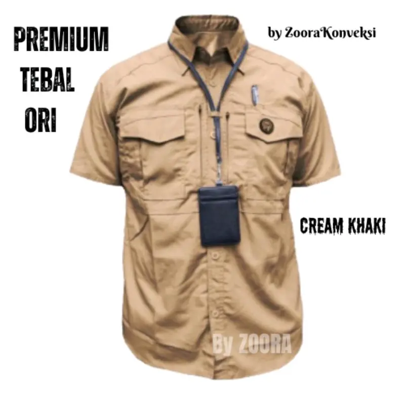 Kemeja Tactical Pria PDL M-TAC Slimfit Kemeja Korsa Lengan Pendek Ready