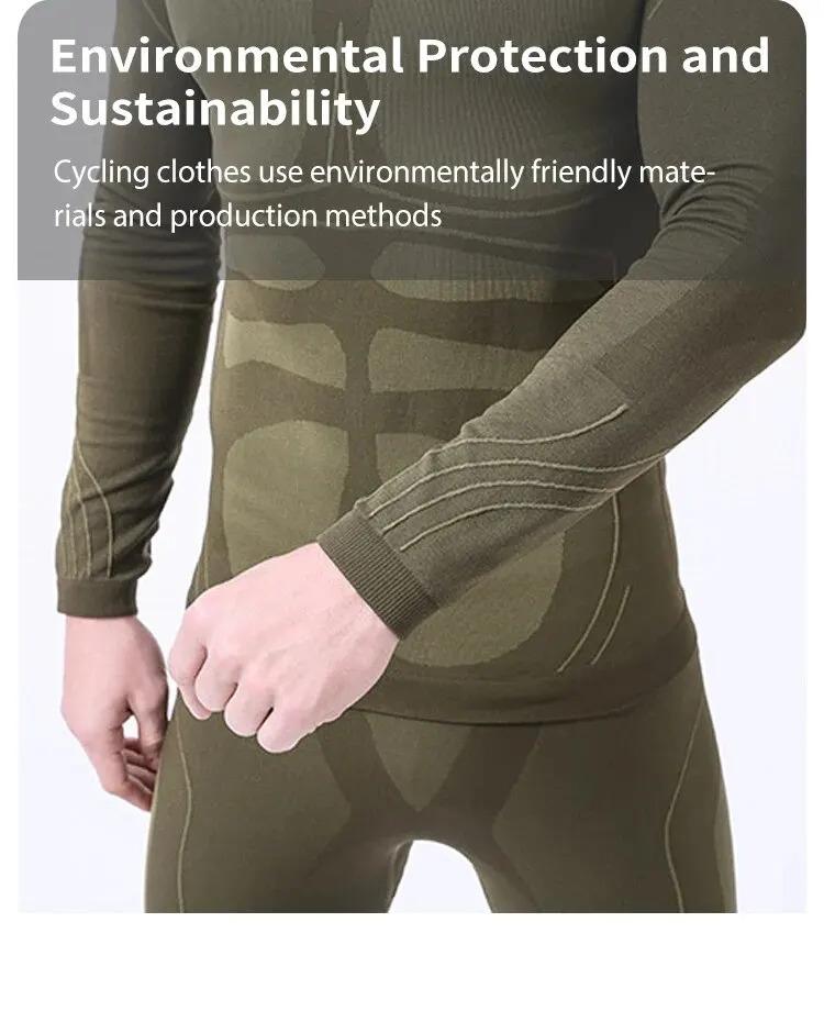 Product Introduction of Men Sport Thermal Underwear Suits Outdoor Cycling Compression Sportswear Quick Dry Breathable Clothes Fitness Running Tracksuits 24