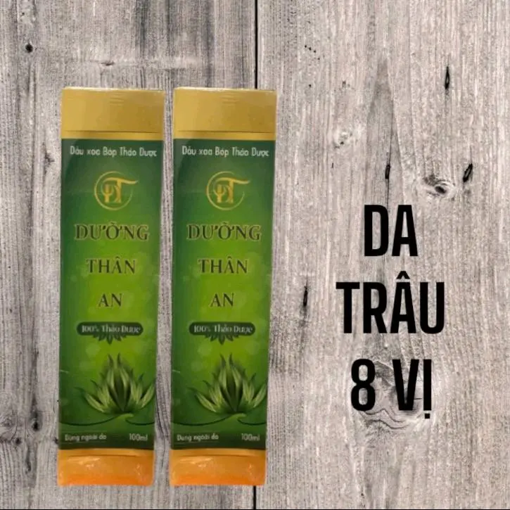 2 chai dầu xoa bóp Dưỡng thân an tặng Da trâu 8 vị thiên nhiên 2 lít 2