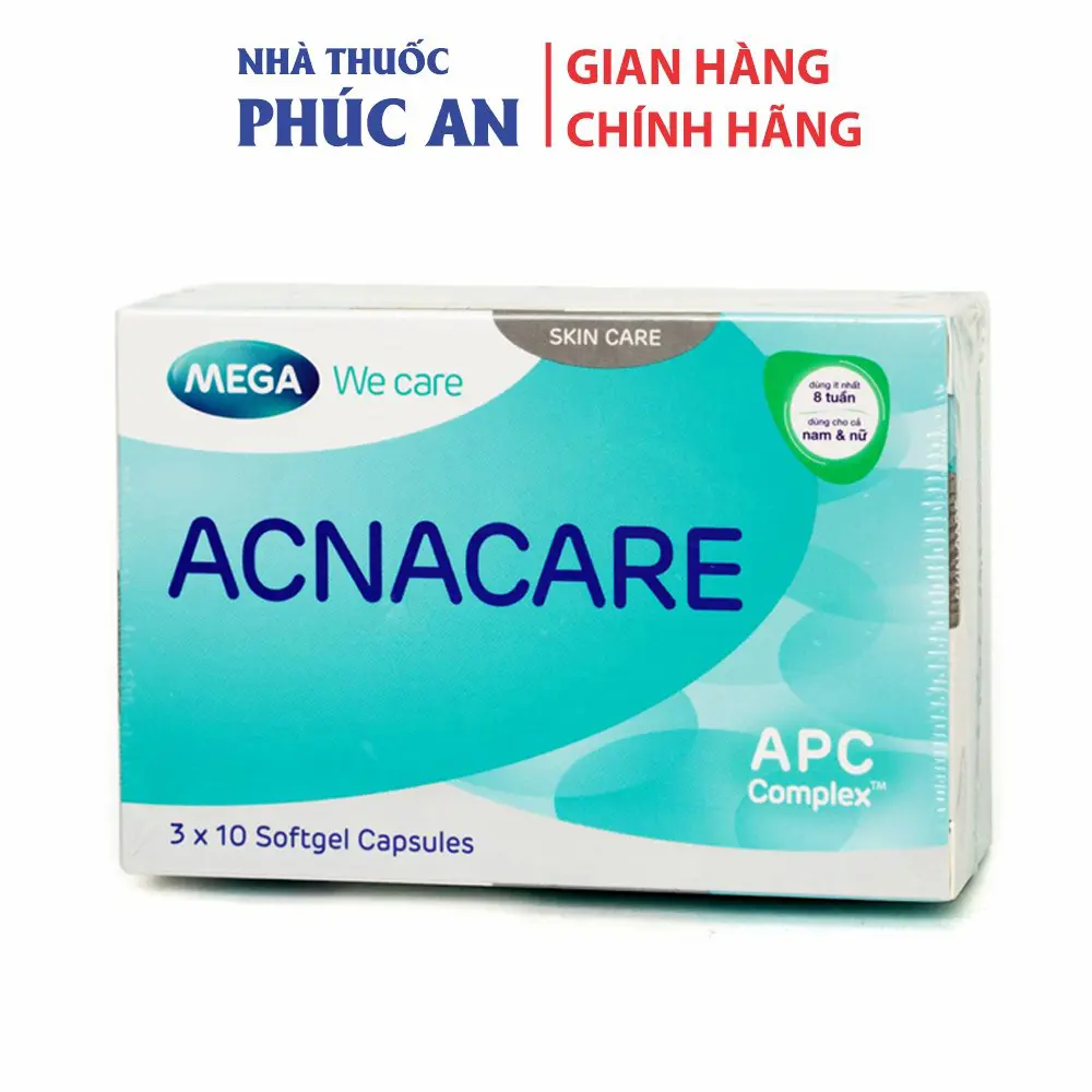 Viên uống ACNACARE Hỗ Trợ Giảm Mụn, Kiềm Dầu, Giảm Bã Nhờn