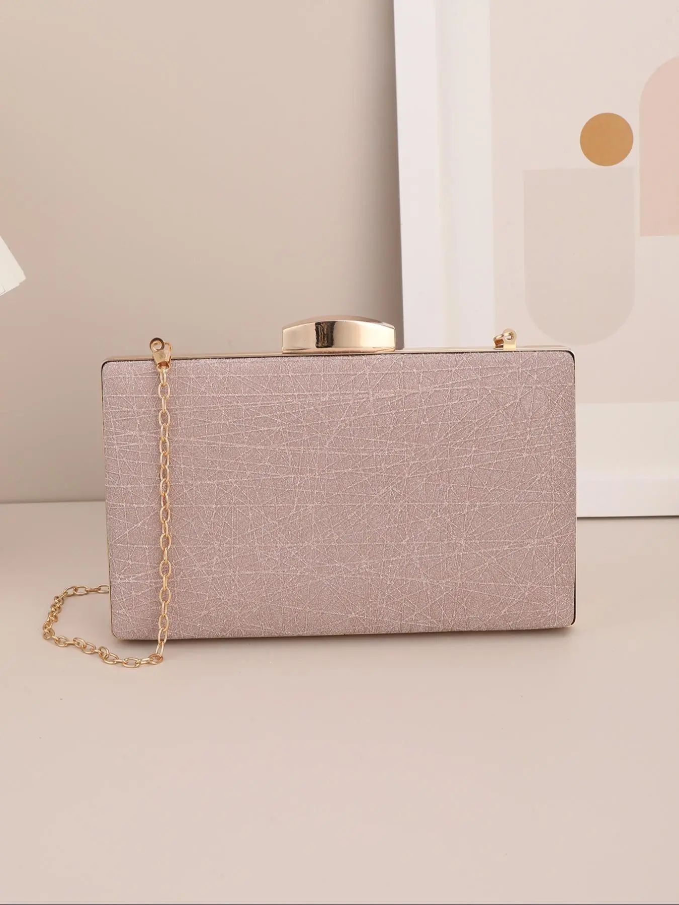 Women's Elegant Glitter Evening Bag, Exquisite Trendy Flap Square Bag, Fashionable Bag for Party Decoration