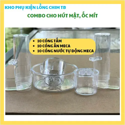 COMBO CHO HÚT MẬT (05 CÓNG TẮM + 05 CÓNG ĂN MEKA + 05 CÓNG NƯỚC TỰ ĐỘNG MEKA) ong  nuoc 0
