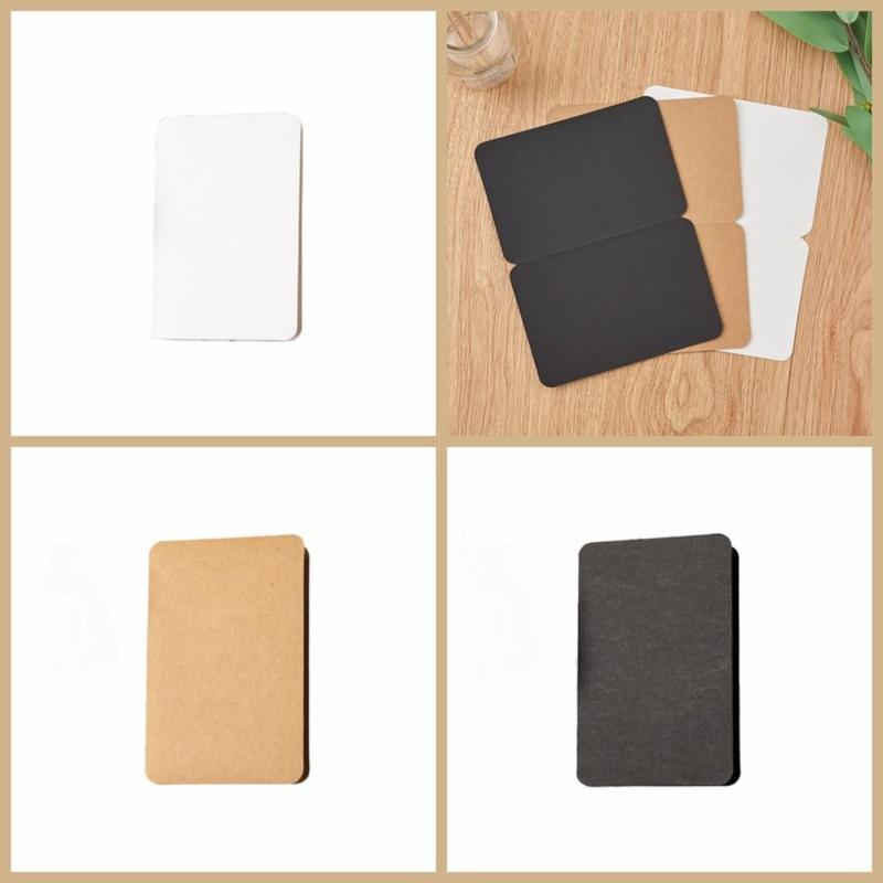 20 cái Tự làm Gấp lại Thẻ giấy kraft Bưu thiếp Trắng Cổ điển Thiệp chúc mừng…