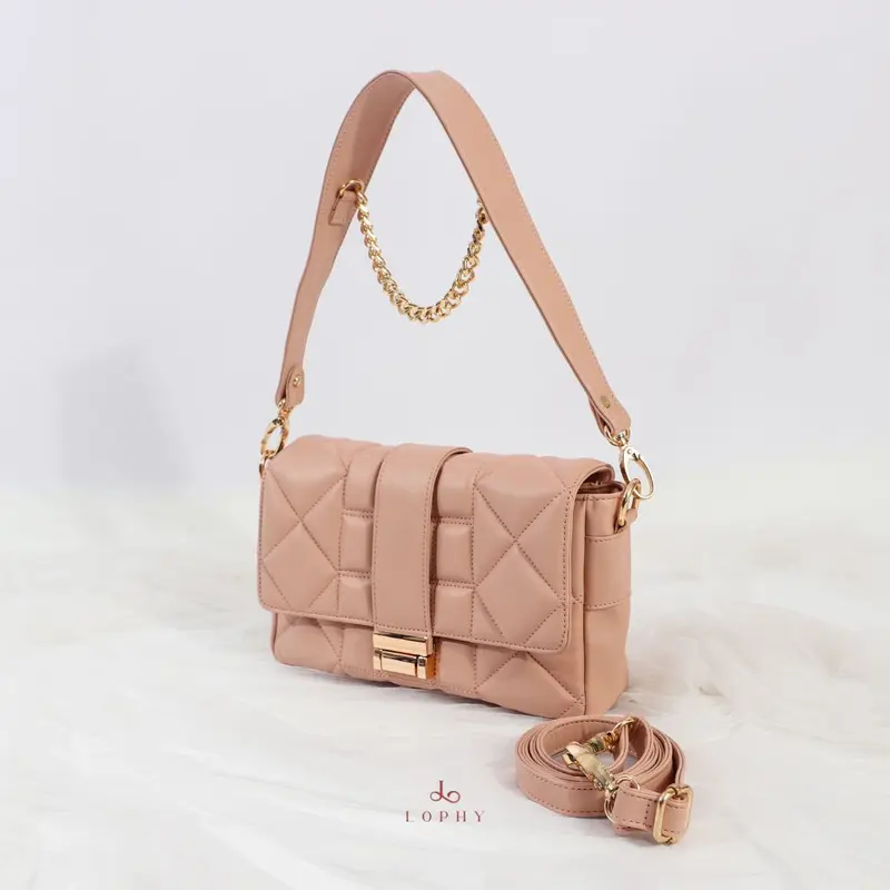 [Beli Lokal] Lophy Bag Tas Wanita Shoulder Bag Sling Bag Tas Bahu Wanita Tas Selempang Wanita Irish Bag in Pink Blush 0